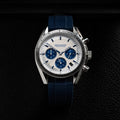 Blue Panda Dial Rubber Strap Sport Chronograph Watch - Watch Mod Lab