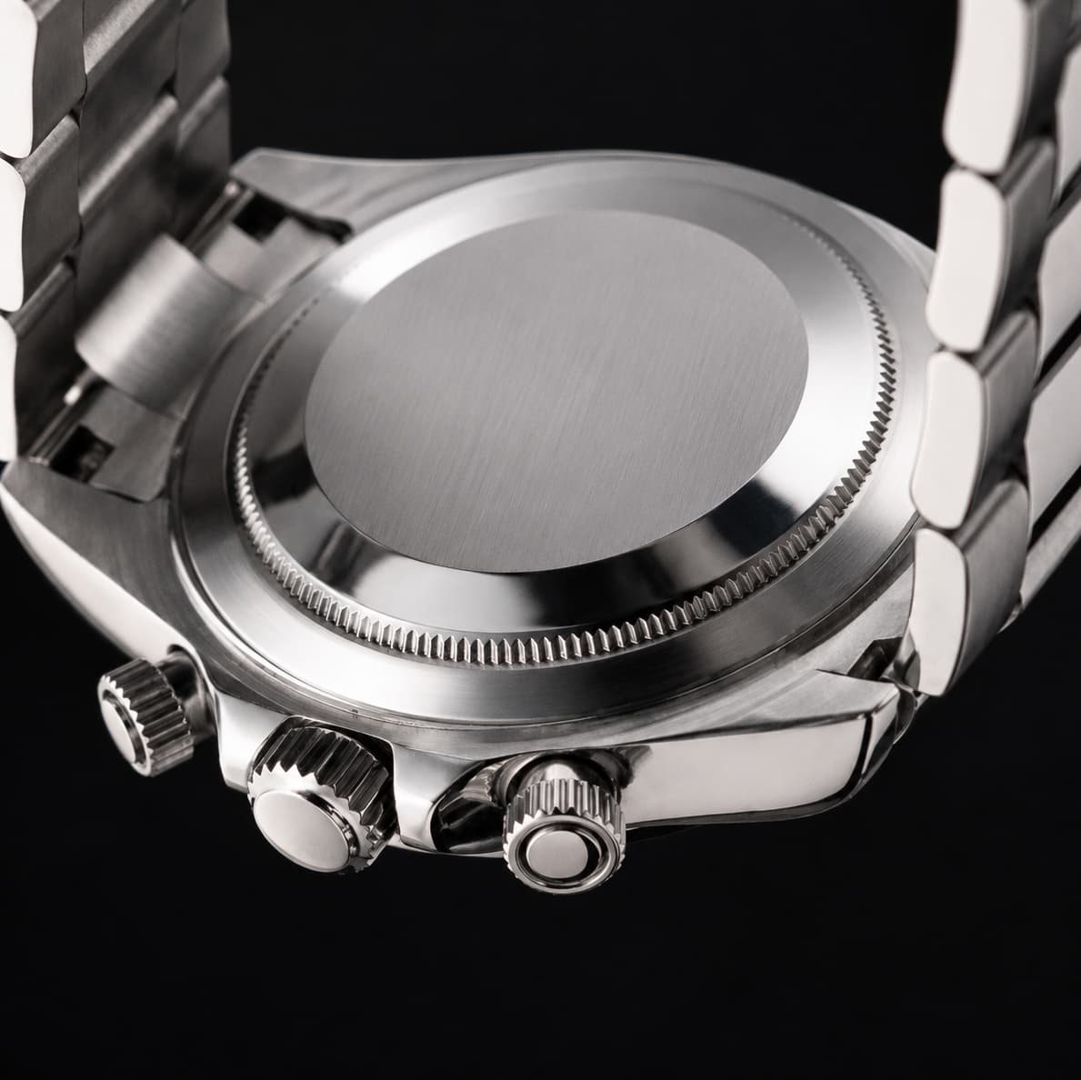 Blue Panda Dial Steel Bracelet Sport Chronograph Watch - Watch Mod Lab