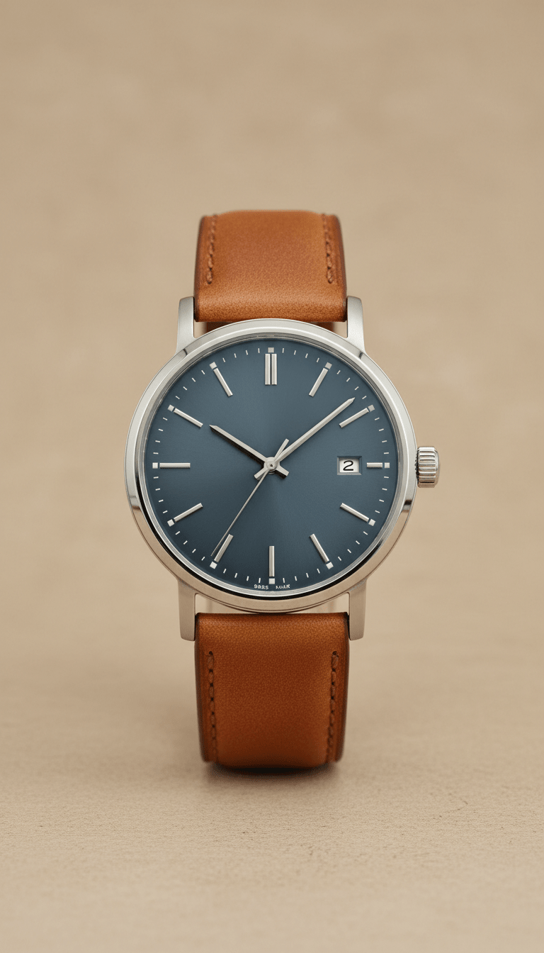 Burnished Leather Strap Steel Automatic - Watch Mod Lab