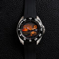 Court Sunset Art Dial Black Bezel Automatic Watch - Watch Mod Lab