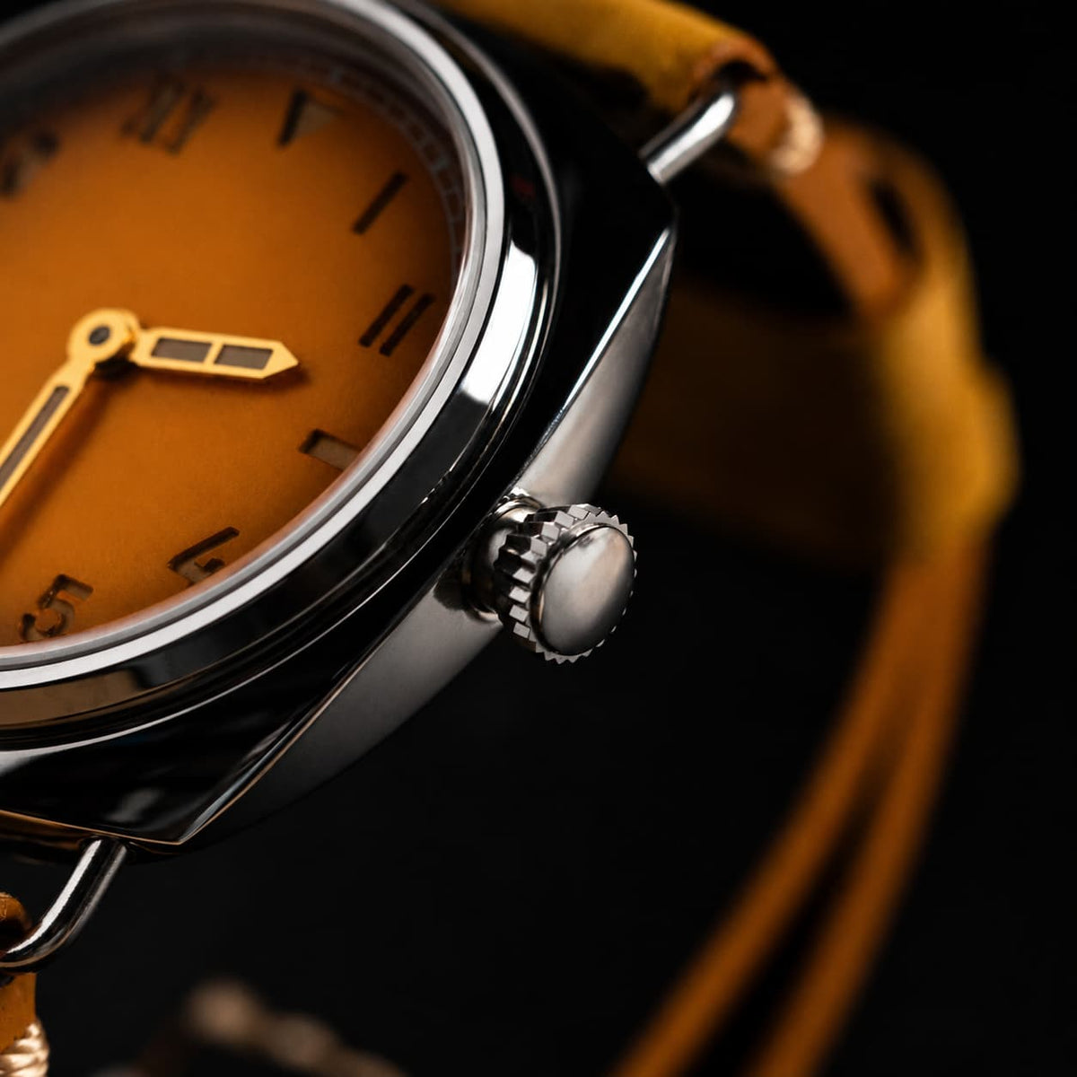 Cushion Case Orange Dial Vintage Dive Automatic Watch - Watch Mod Lab