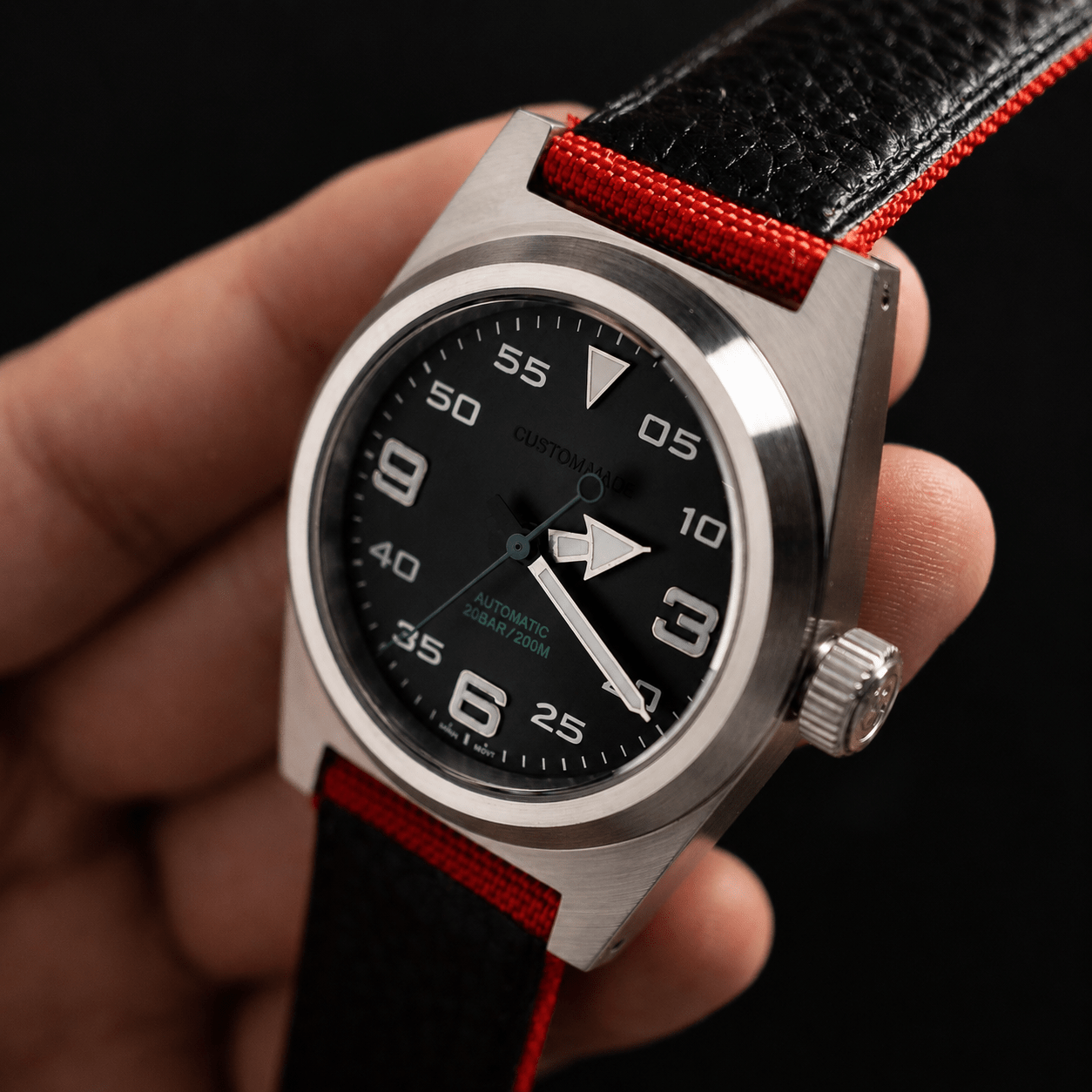 Custom Mechanical Watch - Black Dial - Watch Mod Lab