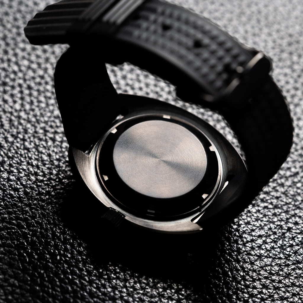Dark Art Dial Black Yellow Bezel Vintage Dive Automatic Watch - Watch Mod Lab