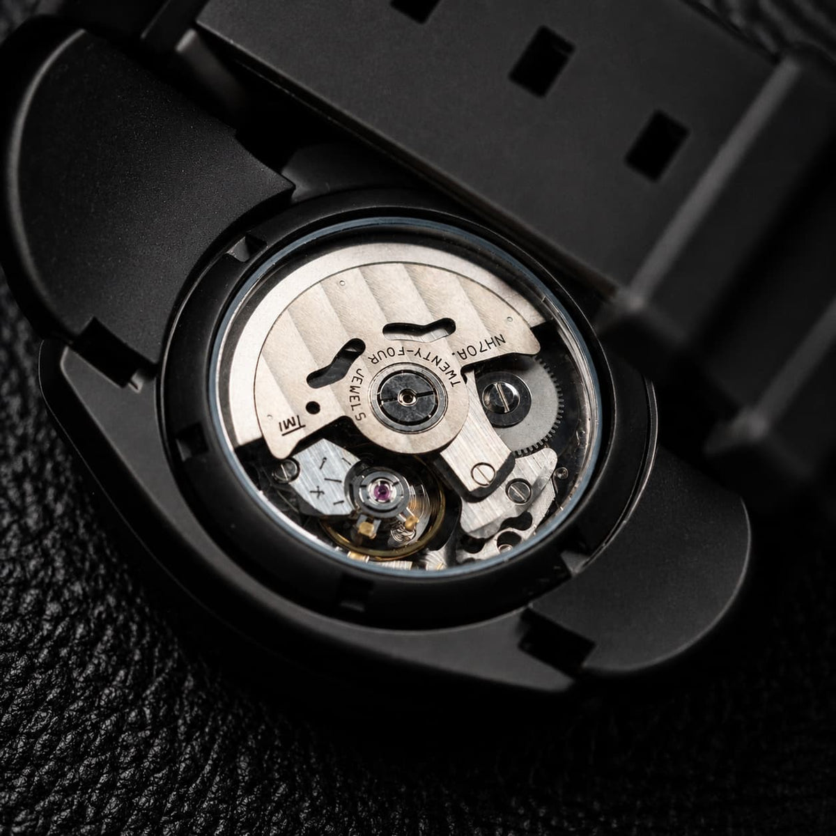 Dark Knight Skeleton Red Black Bezel Dive Automatic Watch - Watch Mod Lab