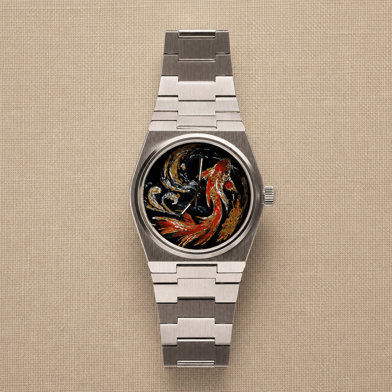 Golden Koi — Hand-Painted Automatic Watch - Watch Mod Lab