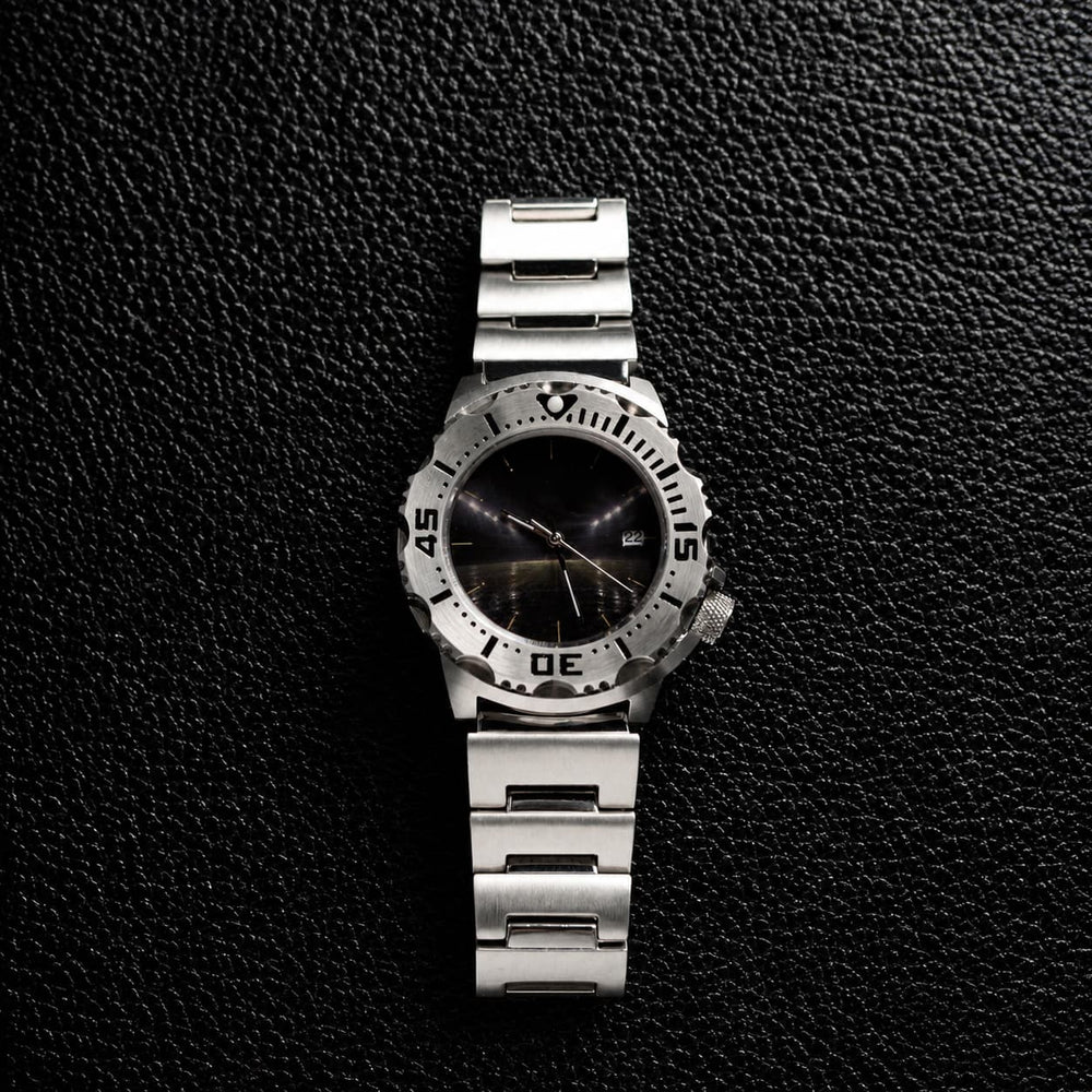 Hardcore Tool Style Black Dial Dive Steel Bracelet Automatic Watch - Watch Mod Lab