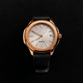 Rose Gold Octagonal Case Tapestry Dial Leather Strap Automatic Watch - Watch Mod Lab