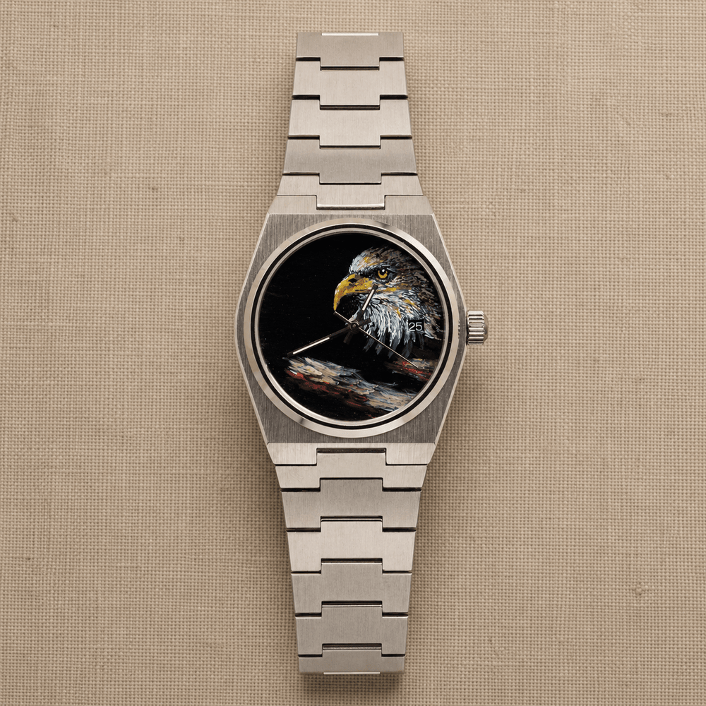 Unbound — Hand-Painted Eagle Automatic Watch - Watch Mod Lab